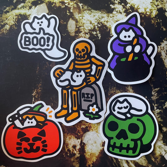"Spooky Cat" Vinyl Sticker Pack