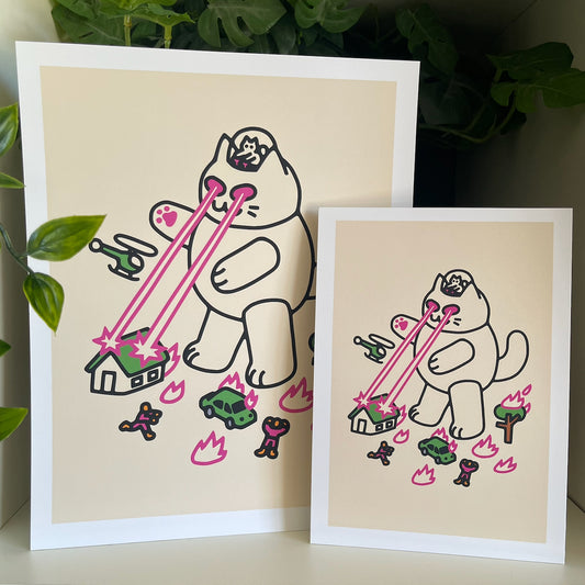 "Cat Mech" Art Print