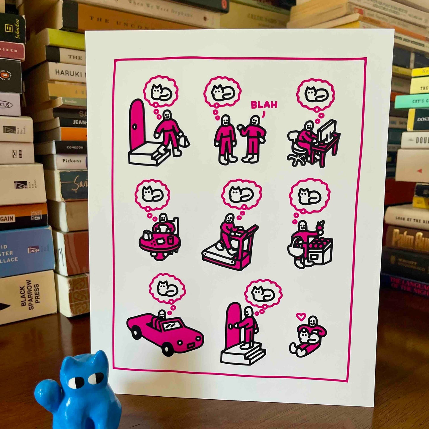 "Day in the Life of a Cat Person" Print