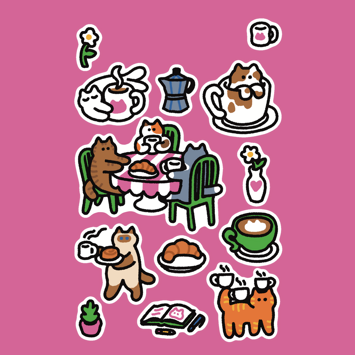 "Catfé" Sticker Sheet