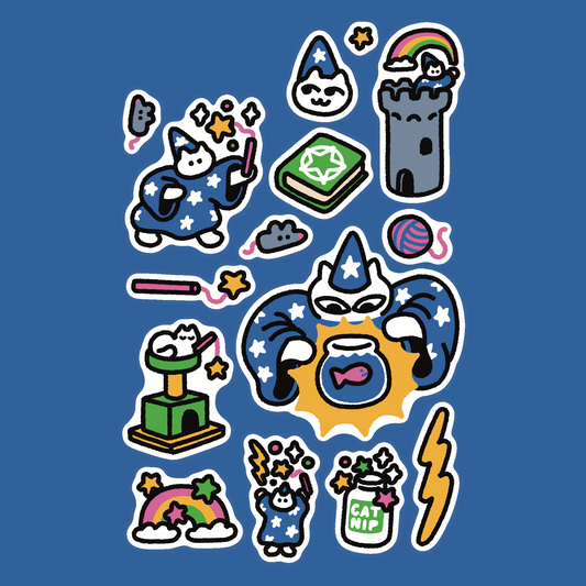 "Wizcat Tower" Sticker Sheet