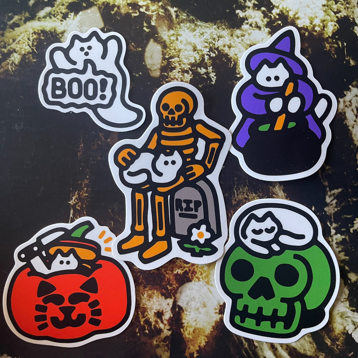 "Spooky Cat" Vinyl Sticker Pack