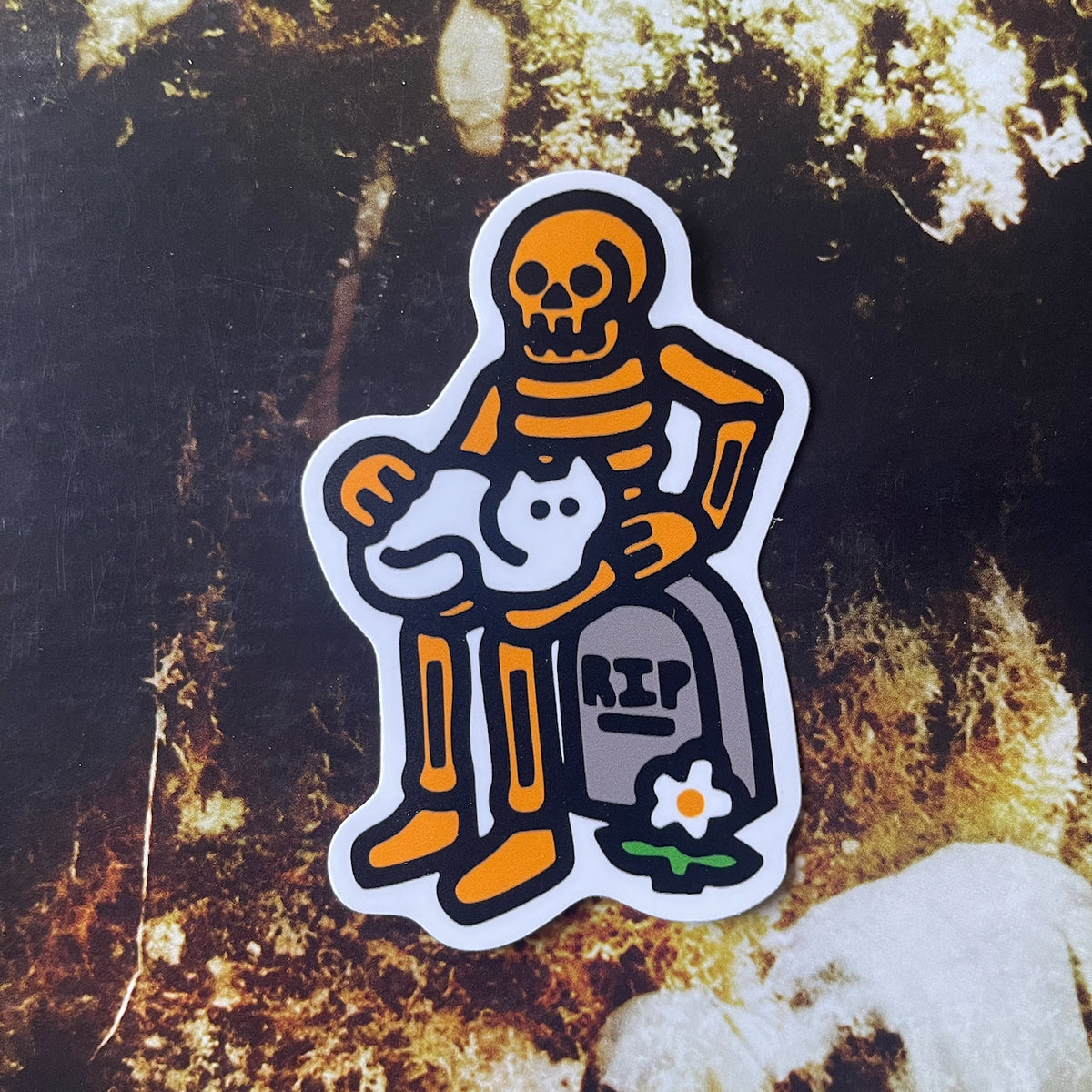"Graveyard Cat" Vinyl Sticker