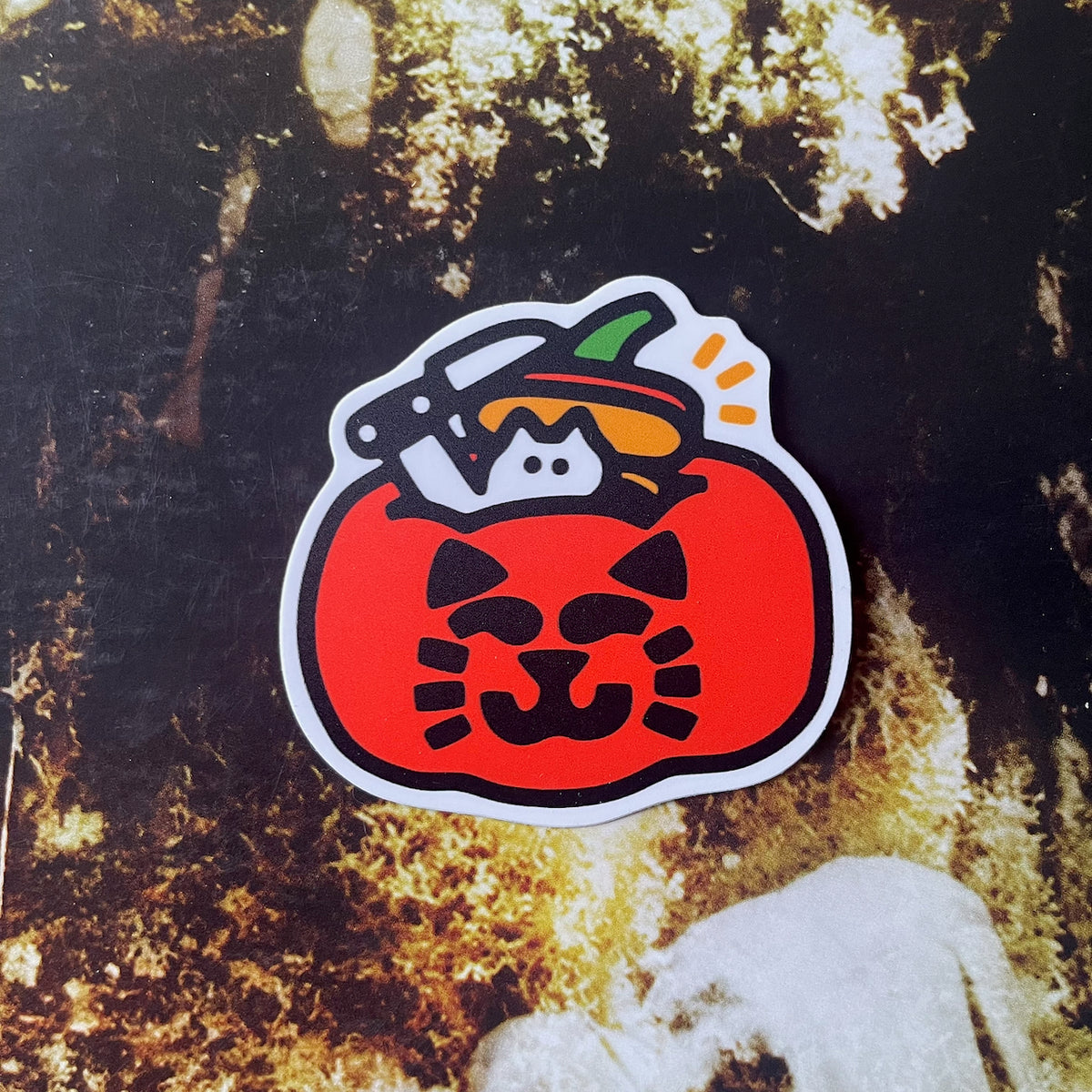 "Cat-o'-Lantern" Vinyl Sticker