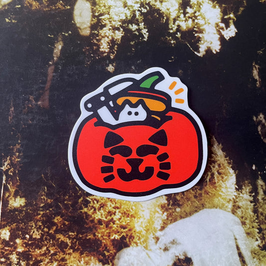 "Cat-o'-Lantern" Vinyl Sticker