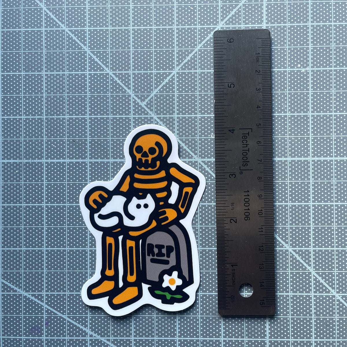 "Graveyard Cat" Vinyl Sticker
