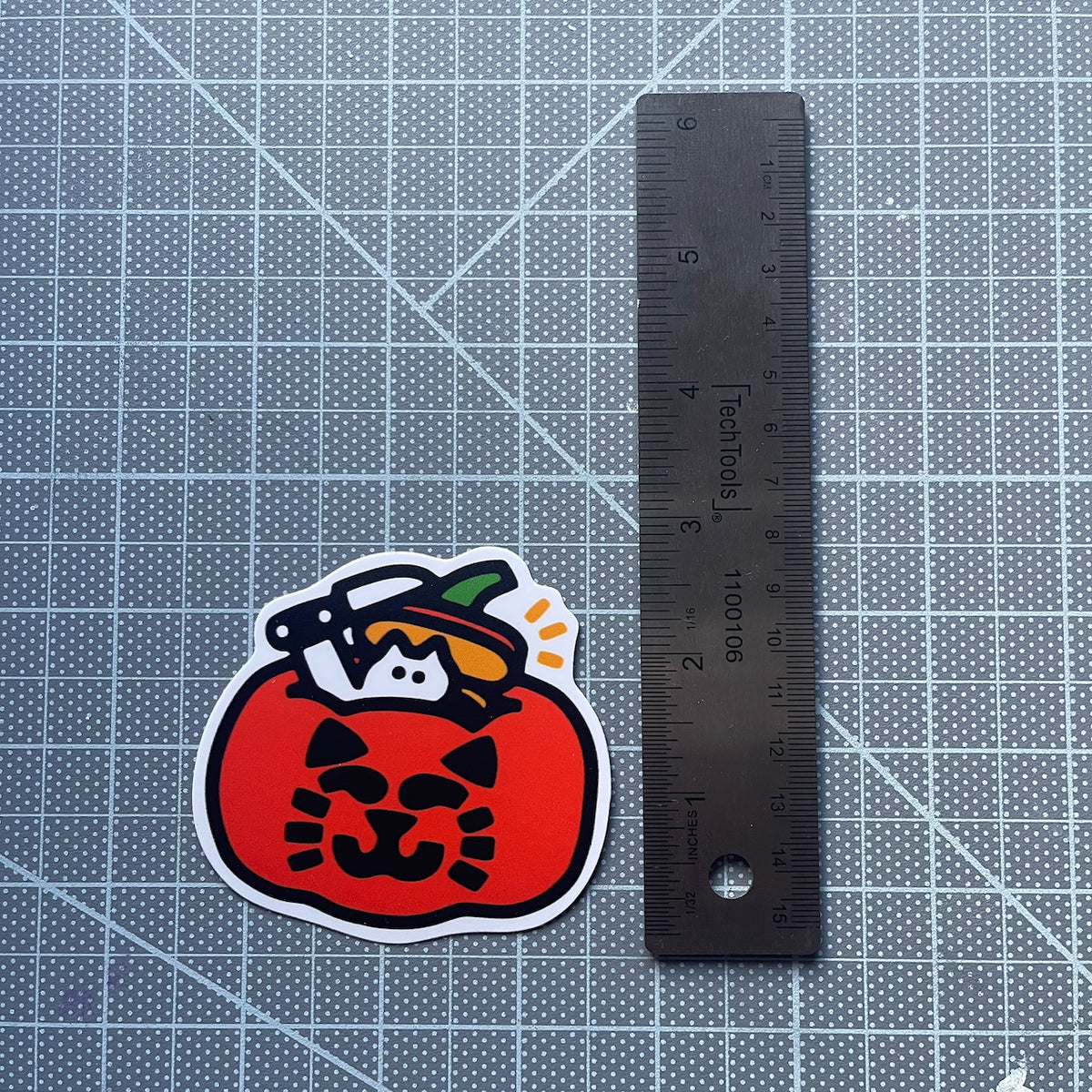 "Cat-o'-Lantern" Vinyl Sticker