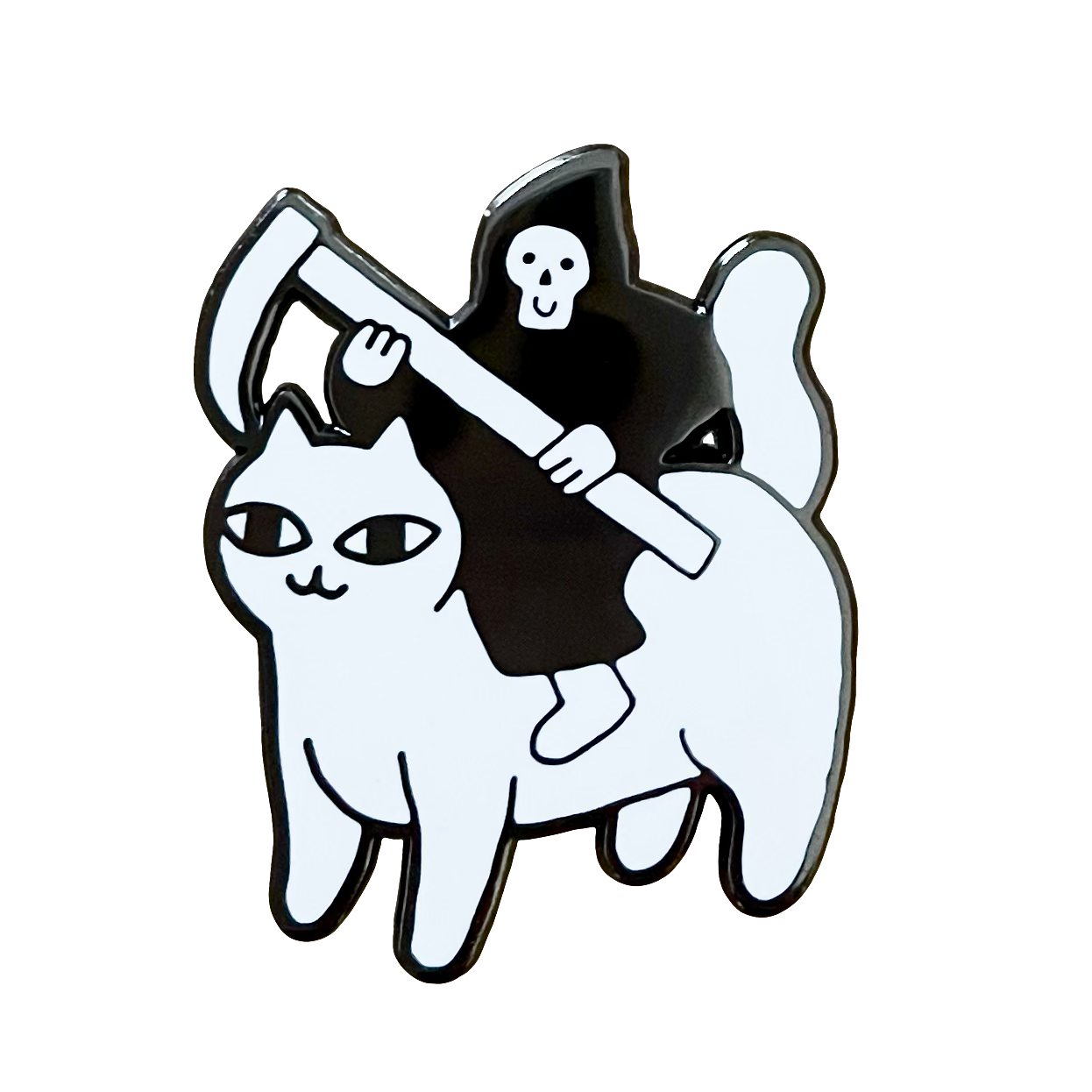 "Death Rides a Pale Cat" Enamel Pin