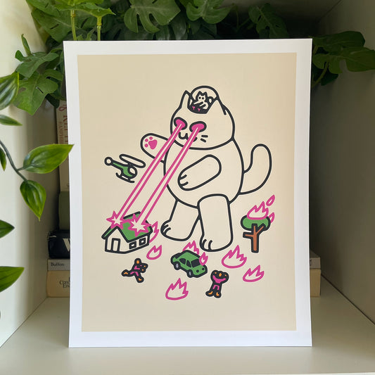 "Cat Mech" Art Print