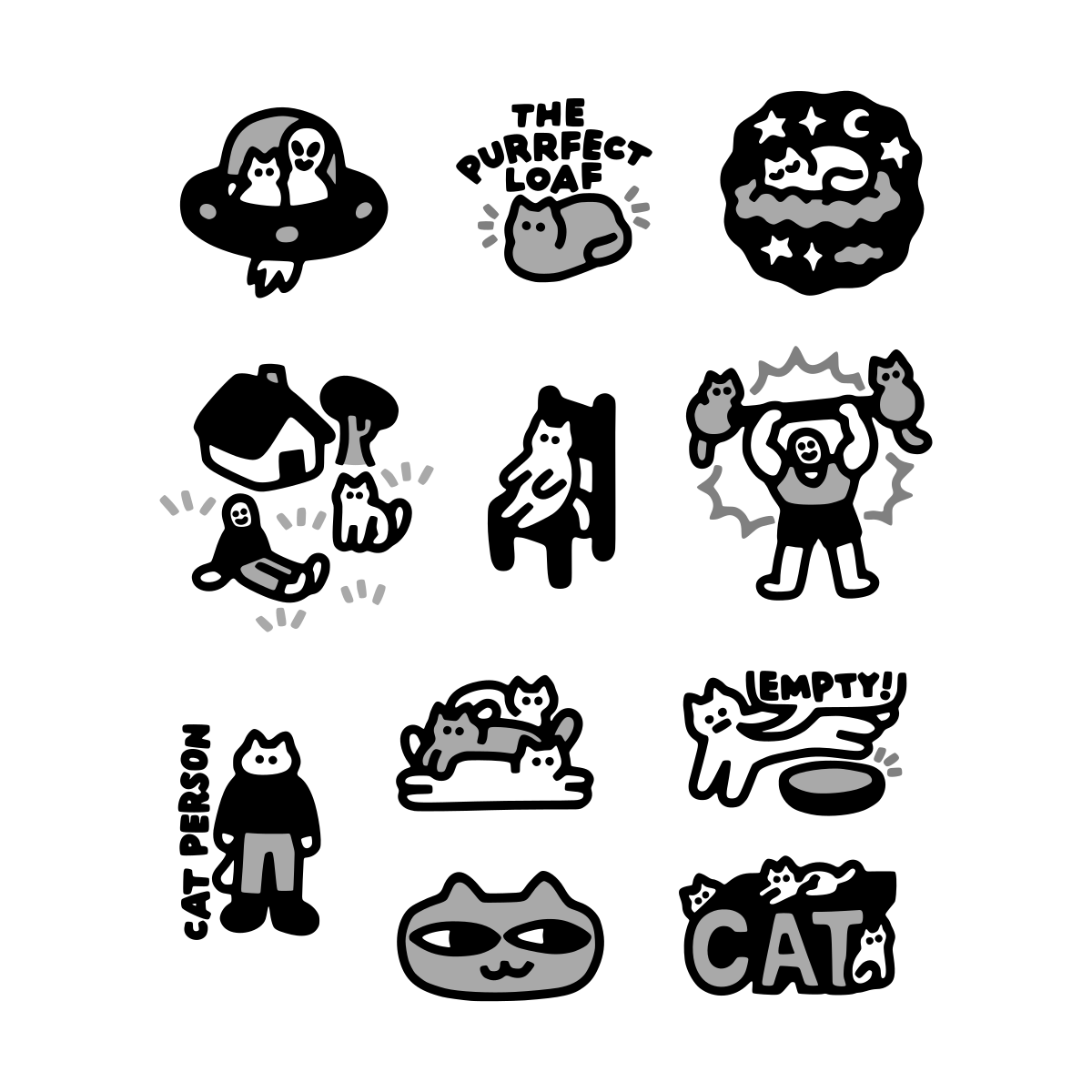 "CATS" Thermal Sticker Pack